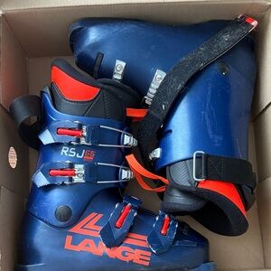 Lange Kids Ski Boots - Navy and Red